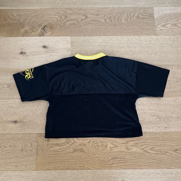 NBA Lakers Crop Tee Los Angeles Lakers Size XS Black Yellow - Picture 4 of 5